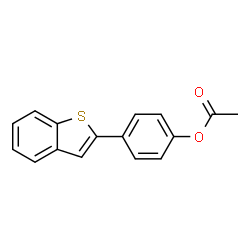 ChemSpider 2D Image | 2-(4-acetoxyphenyl)benzothiophene | C16H12O2S