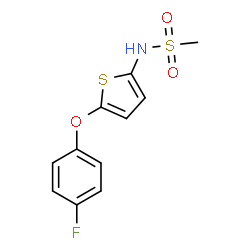 ChemSpider 2D Image | N-[5-(4-Fluorophenoxy)-2-thienyl]methanesulfonamide | C11H10FNO3S2