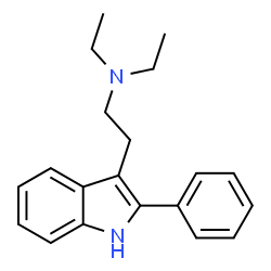 ChemSpider 2D Image | N,N-Diethyl-2-(2-phenyl-1H-indol-3-yl)ethanamine | C20H24N2