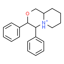 ChemSpider 2D Image | 3,4-Diphenyloctahydropyrido[2,1-c][1,4]oxazin-5-ium | C20H24NO