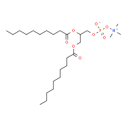 ChemSpider 2D Image | Ammonium, [[[2,3-bis[(1-oxodecyl)oxy]propoxy]hydroxyphosphinyl]oxy]trimethyl-, inner salt | C26H52NO8P