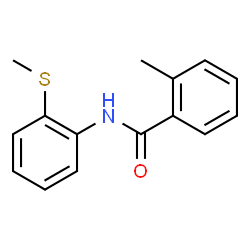 ChemSpider 2D Image | 2-Methyl-N-[2-(methylsulfanyl)phenyl]benzamide | C15H15NOS
