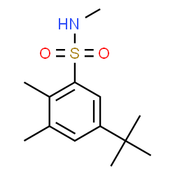 ChemSpider 2D Image | N,2,3-Trimethyl-5-(2-methyl-2-propanyl)benzenesulfonamide | C13H21NO2S