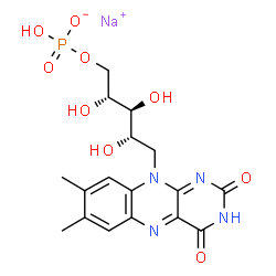 ChemSpider 2D Image | RIBOFLAVIN SODIUM PHOSPHATE | C17H20N4NaO9P