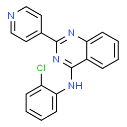 ChemSpider 2D Image | N-(2-Chlorophenyl)-2-(4-pyridinyl)-4-quinazolinamine | C19H13ClN4