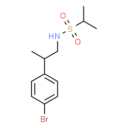 ChemSpider 2D Image | N-[2-(4-Bromophenyl)propyl]-2-propanesulfonamide | C12H18BrNO2S