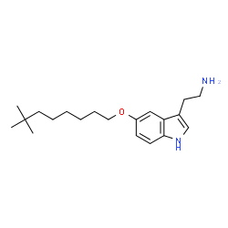 ChemSpider 2D Image | 2-{5-[(7,7-Dimethyloctyl)oxy]-1H-indol-3-yl}ethanamine | C20H32N2O
