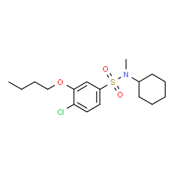 ChemSpider 2D Image | 3-Butoxy-4-chloro-N-cyclohexyl-N-methylbenzenesulfonamide | C17H26ClNO3S