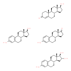 ChemSpider 2D Image | (8R,9S,10R,13S,14S,17S)-17-hydroxy-10,13-dimethyl-1,2,6,7,8,9,11,12,14,15,16,17-dodecahydrocyclopenta[a]phenanthren-3-one; (8R,9S,13S,14S)-3-hydroxy-13-methyl-7,8,9,11,12,14,15,16-octahydro-6H-cyclopenta[a]phenanthren-17-one; (8R,9S,13S,14S,17S)-13-methyl-6,7,8,9,11,12,14,15,16,17-decahydrocyclopenta[a]phenanthrene-3,17-diol; (8R,9S,13S,14S,16R,17R)-13-methyl-6,7,8,9,11,12,14,15,16,17-decahydrocyclopenta[a]phenanthrene-3,16,17-triol | C73H98O9