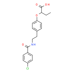 ChemSpider 2D Image | 2-(4-(2-((4-CHLOROBENZOYL)AMINO)ETHYL)PHENOXY)BUTANOIC ACID | C19H20ClNO4