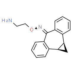 ChemSpider 2D Image | 2-{[(1aR,10bS)-1a,10b-Dihydrodibenzo[a,e]cyclopropa[c][7]annulen-6(1H)-ylideneamino]oxy}ethanamine | C18H18N2O