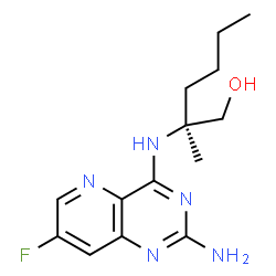 ChemSpider 2D Image | (2S)-2-[(2-Amino-7-fluoropyrido[3,2-d]pyrimidin-4-yl)amino]-2-methyl-1-hexanol | C14H20FN5O