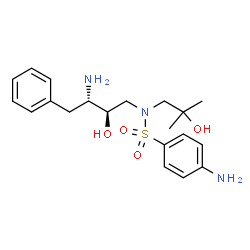 ChemSpider 2D Image | 4-Amino-N-[(2R,3S)-3-amino-2-hydroxy-4-phenylbutyl]-N-(2-hydroxy-2-methylpropyl)benzenesulfonamide | C20H29N3O4S