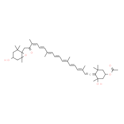 ChemSpider 2D Image | (9cis)-3,5'-Dihydroxy-8-oxo-6',7'-didehydro-5,5',6,6',7,8-hexahydro-5,6-epoxy-beta,beta-caroten-3'-yl acetate | C42H58O6