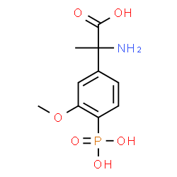 ChemSpider 2D Image | 2-Amino-2-(3-methoxy-4-phosphonophenyl)propanoic acid | C10H14NO6P