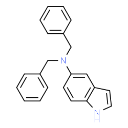ChemSpider 2D Image | 5-Dibenzylamino-1H-indole | C22H20N2