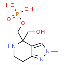 ChemSpider 2D Image | [4-(Hydroxymethyl)-2-methyl-4,5,6,7-tetrahydro-2H-pyrazolo[4,3-c]pyridin-4-yl]methyl dihydrogen phosphate | C9H16N3O5P