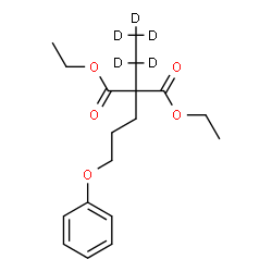 ChemSpider 2D Image | Diethyl (~2~H_5_)ethyl(3-phenoxypropyl)malonate | C18H21D5O5