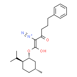 ChemSpider 2D Image | (1Z)-1-Hydroxy-1-{[(1R,2S,5R)-2-isopropyl-5-methylcyclohexyl]oxy}-3-oxo-6-phenyl-1-hexene-2-diazonium | C22H31N2O3