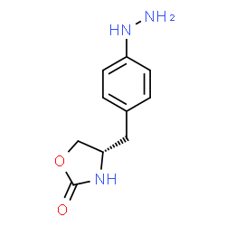 ChemSpider 2D Image | (S)-4-(4-Hydrazinylbenzyl)oxazolidin-2-one | C10H13N3O2