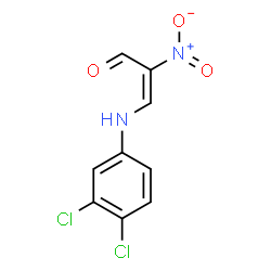 ChemSpider 2D Image | (2E)-3-[(3,4-Dichlorophenyl)amino]-2-nitroacrylaldehyde | C9H6Cl2N2O3