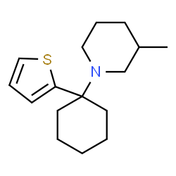 ChemSpider 2D Image | 3-Methyl-1-[1-(2-thienyl)cyclohexyl]piperidine | C16H25NS