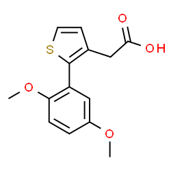 ChemSpider 2D Image | [2-(2,5-Dimethoxyphenyl)-3-thienyl]acetic acid | C14H14O4S