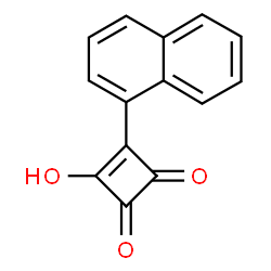 ChemSpider 2D Image | 3-Hydroxy-4-(1-naphthyl)-3-cyclobutene-1,2-dione | C14H8O3