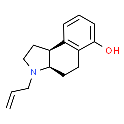 ChemSpider 2D Image | (3aR,9bS)-3-Allyl-2,3,3a,4,5,9b-hexahydro-1H-benzo[e]indol-6-ol | C15H19NO