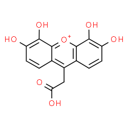 ChemSpider 2D Image | 9-(Carboxymethyl)-3,4,5,6-tetrahydroxyxanthenium | C15H11O7