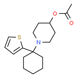 ChemSpider 2D Image | 1-[1-(2-Thienyl)cyclohexyl]-4-piperidinyl acetate | C17H25NO2S