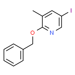 ChemSpider 2D Image | 2-(Benzyloxy)-5-iodo-3-methylpyridine | C13H12INO
