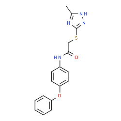 ChemSpider 2D Image | acetamide, 2-[(5-methyl-4H-1,2,4-triazol-3-yl)thio]-N-(4-phenoxyphenyl)- | C17H16N4O2S