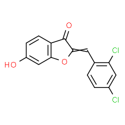 ChemSpider 2D Image | 2-[(2,4-Dichlorophenyl)methylene]-6-hydroxy-3(2H)-benzofuranone | C15H8Cl2O3