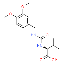 ChemSpider 2D Image | (2S)-2-[(3,4-dimethoxyphenyl)methylcarbamoylamino]-3-methyl-butanoic acid | C15H22N2O5