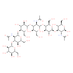 ChemSpider 2D Image | N-[(2S,3R,4R,5S,6R)-2-[(2R,3S,4R,5R,6R)-6-[(2R,3R,4R,5S,6R)-3-acetamido-2,5-dihydroxy-6-(hydroxymethyl)tetrahydropyran-4-yl]oxy-4,5-dihydroxy-2-(hydroxymethyl)tetrahydropyran-3-yl]oxy-4-[(2R,3R,4R,5S,6R)-5-[(2S,3R,4R,5S,6R)-3-acetamido-5-hydroxy-6-(hydroxymethyl)-4-[(2R,3R,4S,5S,6R)-3,4,5-trihydroxy-6-(hydroxymethyl)tetrahydropyran-2-yl]oxy-tetrahydropyran-2-yl]oxy-3,4-dihydroxy-6-(hydroxymethyl)tetrahydropyran-2-yl]oxy-5-hydroxy-6-(hydroxymethyl)tetrahydropyran-3-yl]acetamide | C42H71N3O31