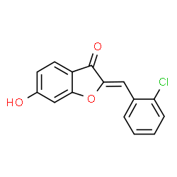 ChemSpider 2D Image | (2Z)-2-(2-chlorobenzylidene)-6-hydroxy-1-benzofuran-3(2H)-one | C15H9ClO3