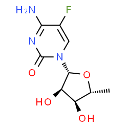 ChemSpider 2D Image | 5'-Deoxy-5-fluorocytidine | C9H12FN3O4