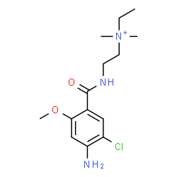 ChemSpider 2D Image | 2-[(4-Amino-5-chloro-2-methoxybenzoyl)amino]-N-ethyl-N,N-dimethylethanaminium | C14H23ClN3O2