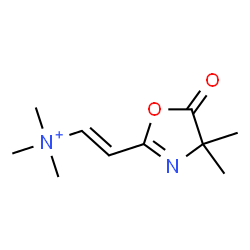 ChemSpider 2D Image | (E)-2-(4,4-Dimethyl-5-oxo-4,5-dihydro-1,3-oxazol-2-yl)-N,N,N-trimethylethenaminium | C10H17N2O2
