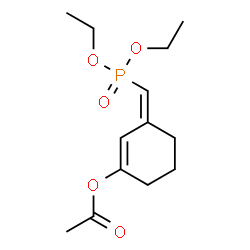 ChemSpider 2D Image | (3Z)-3-[(Diethoxyphosphoryl)methylene]-1-cyclohexen-1-yl acetate | C13H21O5P