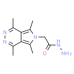 ChemSpider 2D Image | 2-(1,4,5,7-Tetramethyl-6H-pyrrolo[3,4-d]pyridazin-6-yl)acetohydrazide | C12H17N5O