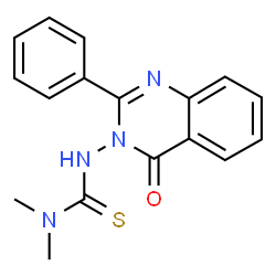ChemSpider 2D Image | 1,1-Dimethyl-3-(4-oxo-2-phenyl-3(4H)-quinazolinyl)thiourea | C17H16N4OS