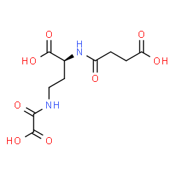 ChemSpider 2D Image | (2S)-4-[(Carboxycarbonyl)amino]-2-[(3-carboxypropanoyl)amino]butanoic acid | C10H14N2O8