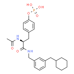 ChemSpider 2D Image | Nalpha-Acetyl-N-[3-(cyclohexylmethyl)benzyl]-O-phosphono-L-tyrosinamide | C25H33N2O6P