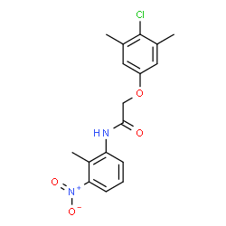 ChemSpider 2D Image | 2-(4-Chloro-3,5-dimethylphenoxy)-N-(2-methyl-3-nitrophenyl)acetamide | C17H17ClN2O4
