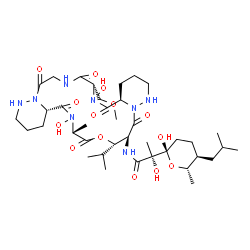 ChemSpider 2D Image | Aurantimycin | C38H64N8O14
