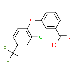 ChemSpider 2D Image | 3-(2-chloro-4-trifluoromethylphenoxy)benzoic acid | C14H8ClF3O3