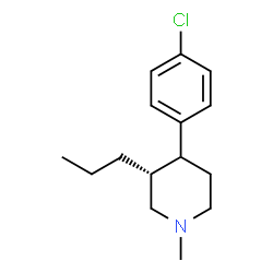 ChemSpider 2D Image | (3R)-4-(4-Chlorophenyl)-1-methyl-3-propylpiperidine | C15H22ClN