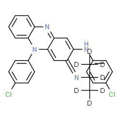 ChemSpider 2D Image | (3Z)-N,5-Bis(4-chlorophenyl)-3-[(~2~H_7_)-2-propanylimino]-3,5-dihydro-2-phenazinamine | C27H15D7Cl2N4
